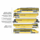 TGV PSE « La Poste » suspension pneumatique - Ree Modèles TGV011 - HO 1/87 - SNCF - Ep IV-V - Analogique - 2R