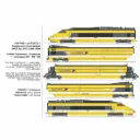 TGV PSE « La Poste » 5 éléments, motrices + remorques R1, R8, R4, suspension pneumatique - Ree Modèles TGV011S - HO 1/87 - SNCF - Ep IV-V - Digital sound - 2R