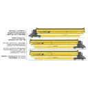 Set de 3 voitures complémentaires TGV PSE « La Poste » remorques R2, R5, R6, suspension pneumatique - Ree Modèles TGV012 - HO 1/87 - SNCF - Ep IV-V - 2R