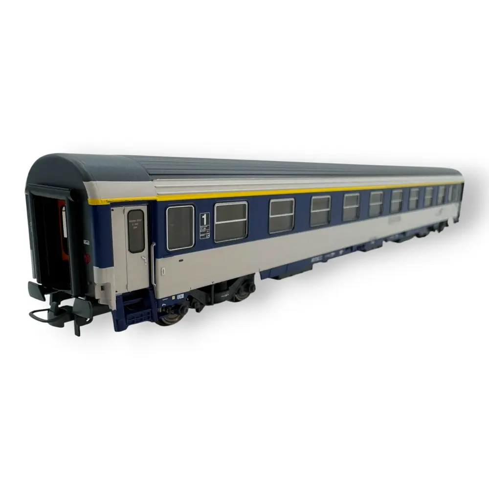 Voiture couchette Corail VU A9c9x bleu TEN et blanc, logo casquette - Ree Modèles JM042 - HO 1/87 - SNCF - Ep V-VI - 2R