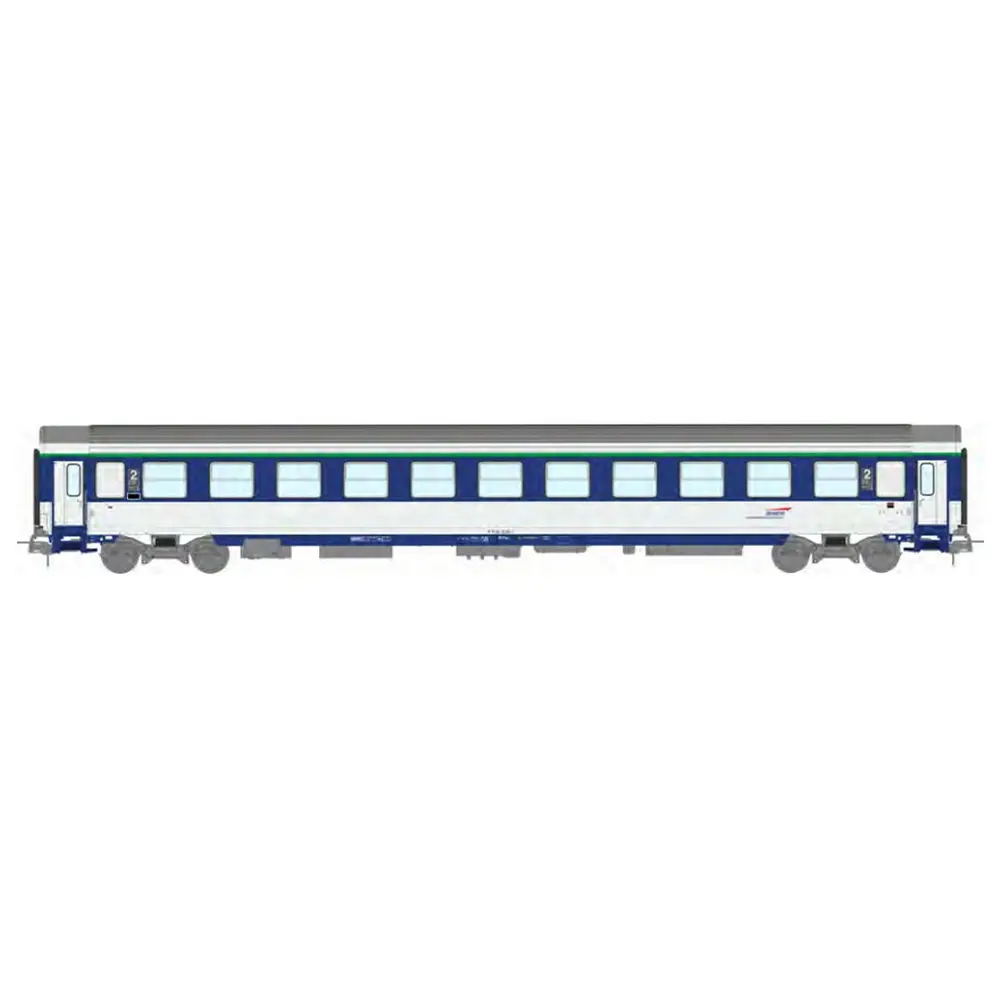 Voiture couchettes Corail VU B10c10x logo casquette - Ree Modèles JM043 - HO 1/87 - SNCF - Ep V-VI - 2R