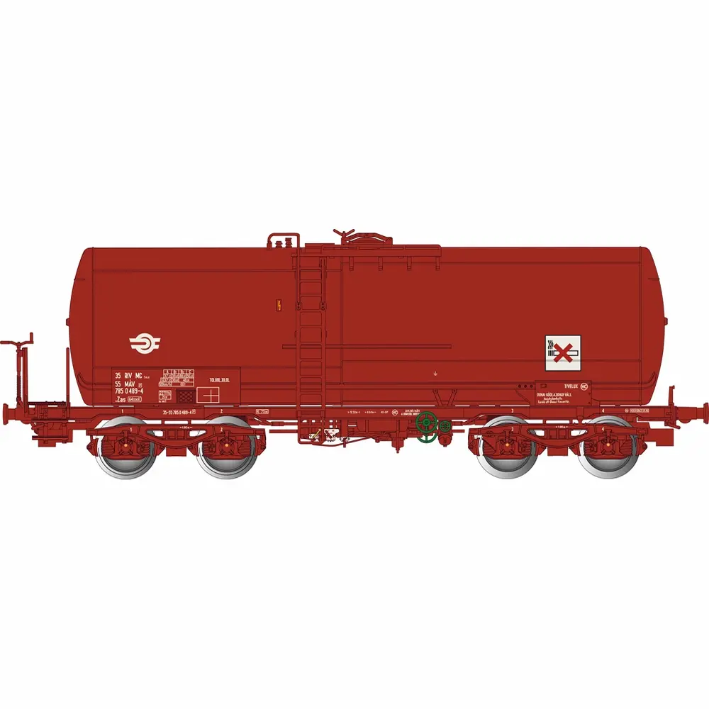 Wagon citerne Zas rouge - Albert Modell 785027 - HO 1/87 - MÁV - Ep V - 2R