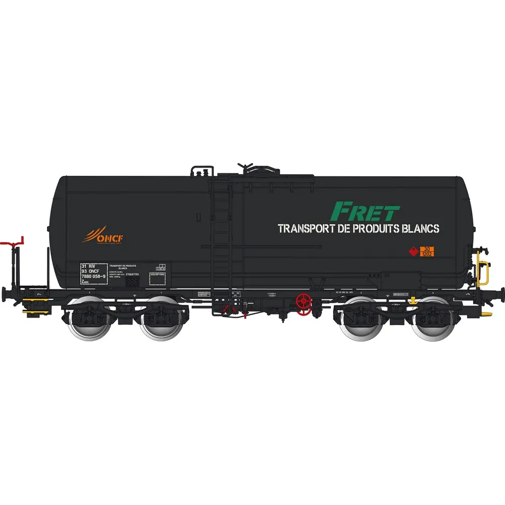 Wagon citerne Zaes noir - Albert Modell 788040 - HO 1/87 - ONCF - Ep V - 2R