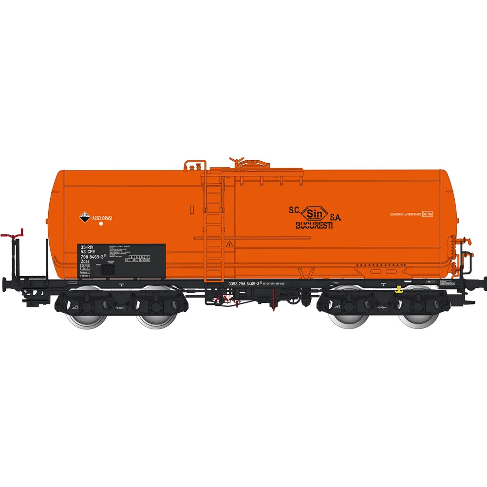 Wagon citerne Zaes orange - Albert Modell 798006 - HO 1/87 - CFR - Ep VI - 2R