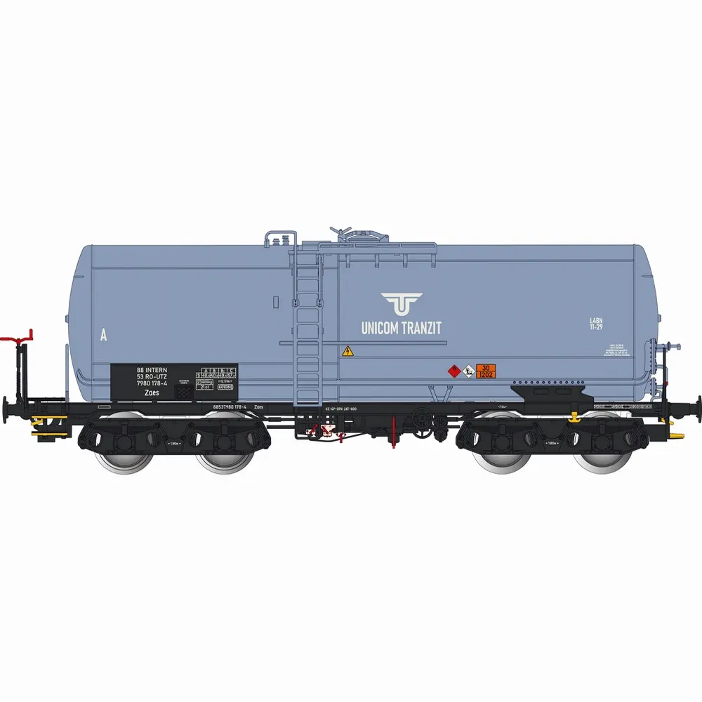 Wagon citerne Zaes gris - Albert Modell 798007 - HO 1/87 - RO-UTZ - Ep VI - 2R