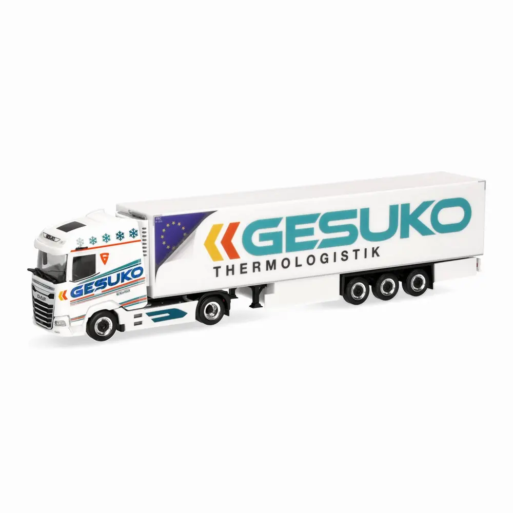 Camion semi-remorque frigorifique DAF XG « GESUKO » - Herpa 320641 - HO 1/87