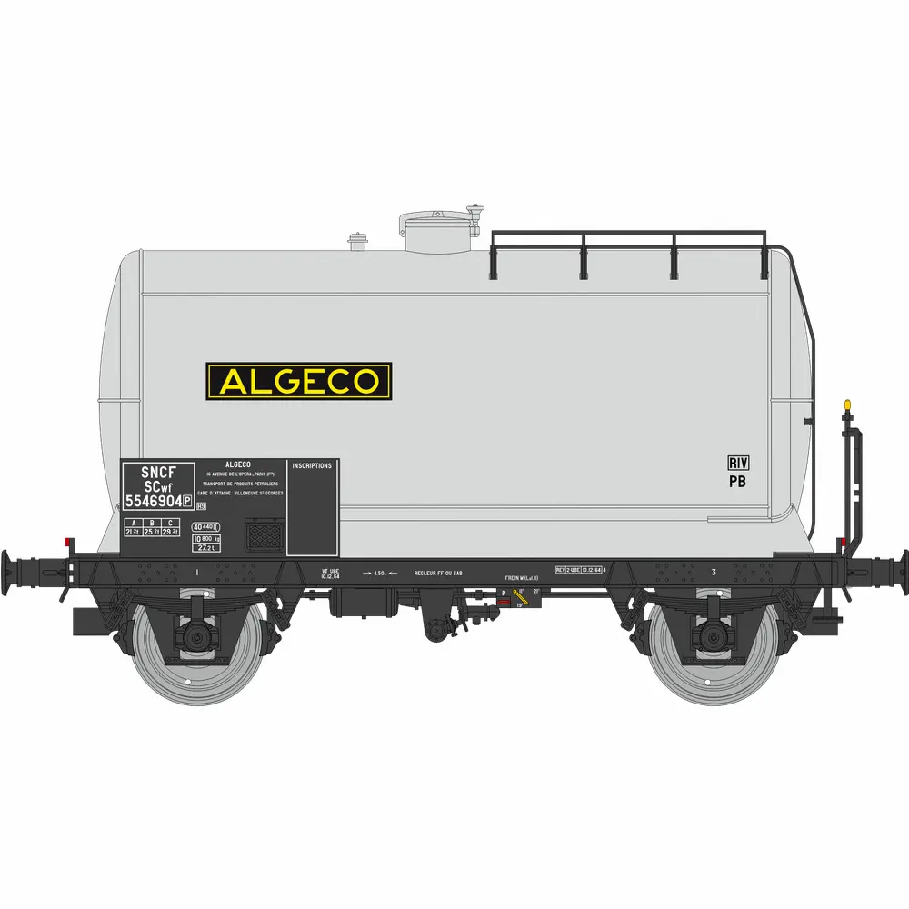 Wagon citerne Fauvet-Girel ALGECO - Ree Modèles WB984 - HO 1/87 - SNCF - Ep III - 2R 
