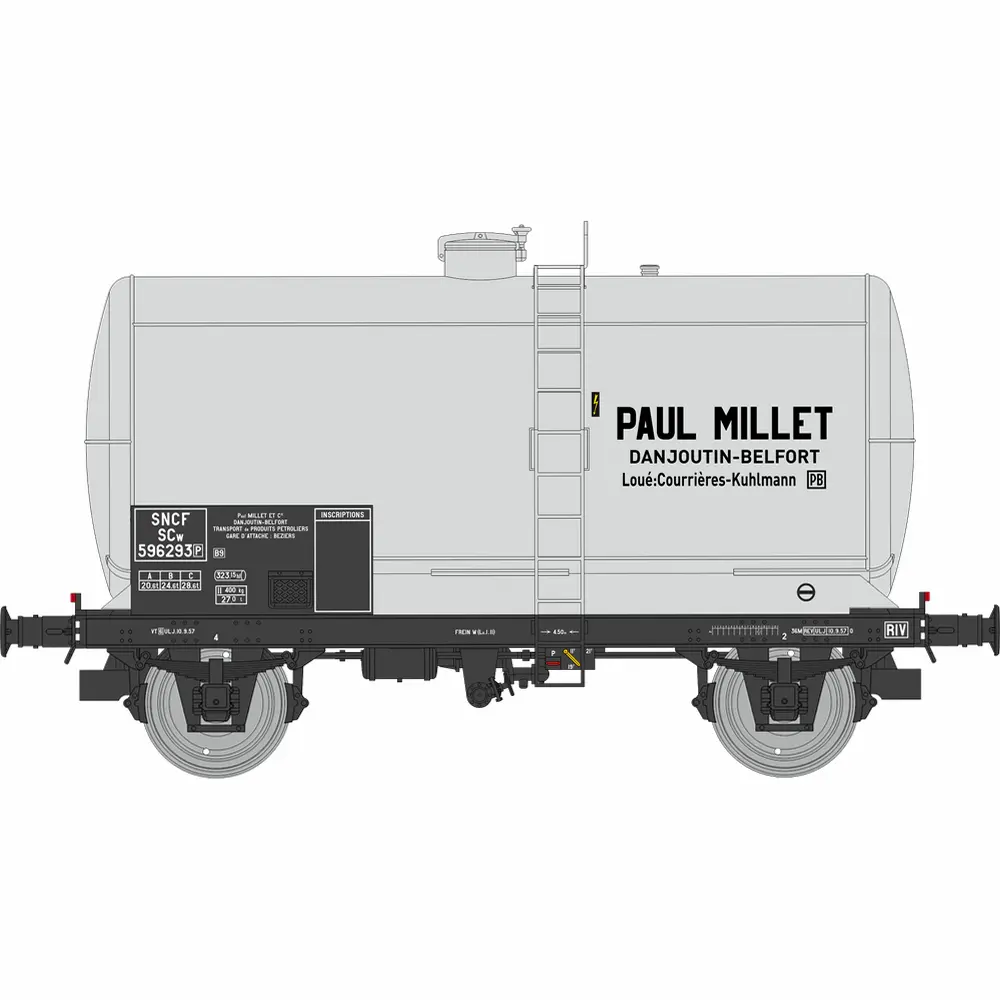 Wagon citerne Fauvet-Girel PAUL MILLET - Ree Modèles WB986 - HO 1/87 - SNCF - Ep III - 2R