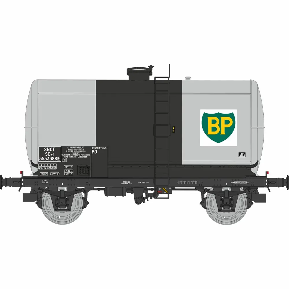 Wagon citerne Fauvet-Girel BP - Ree Modèles WB998 - HO 1/87 - SNCF - Ep III - 2R