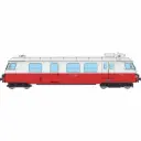 Autorail diesel Billard A80 D1 à caisse étroite N°705, 1 phare, rouge/gris perle - Ree Modèles VM058 - HOm 1/87 - CFD - Ep III - Analogique - 2R