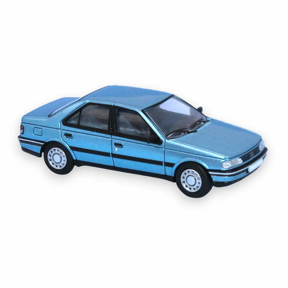 Peugeot 405 berline SRI phase 1, bleu topaze métallisé, 1987 (PCX870746) - Sai 6383 - HO 1/87