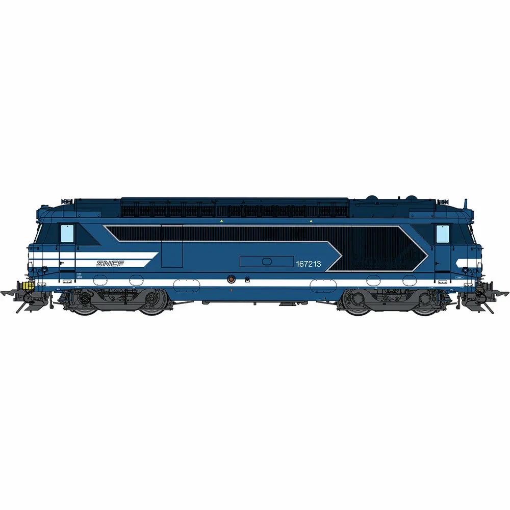 Locomotive diesel BB 67213, livrée bleu d’origine à logo nouille - Chrezo 670-06S - 0 1/43 - SNCF - Ep V - Digital sound - 2R