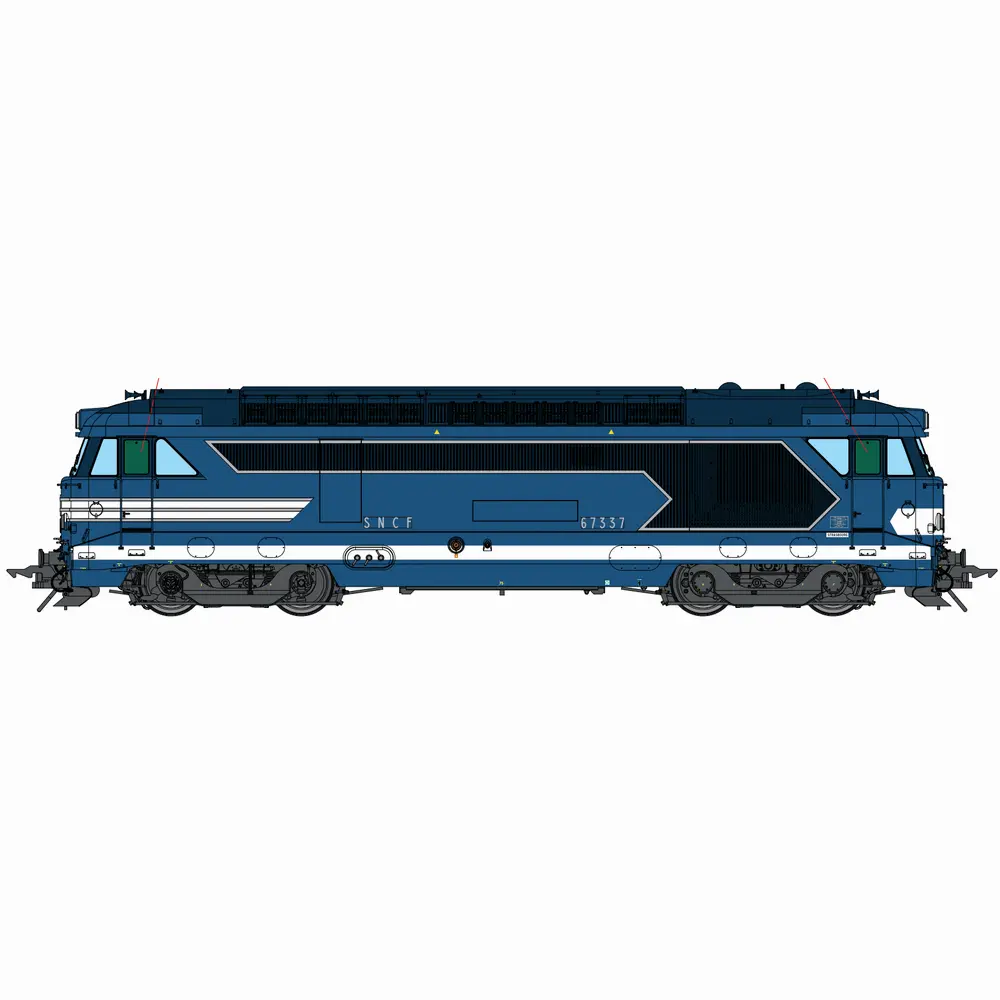 Locomotive diesel BB 67337, livrée bleu d’origine - Chrezo 670-04S - 0 1/43 - SNCF - Ep III-IV - Digital sound - 2R