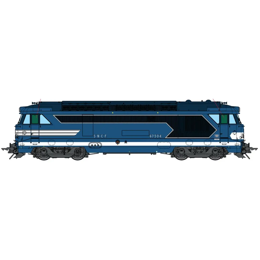 Locomotive diesel BB 67304, livrée bleu d’origine - Chrezo 670-03S - 0 1/43 - SNCF - Ep III-IV - Digital sound - 2R