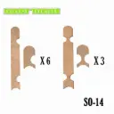 Habillage de voie 60 cm ligne droite double - Magnorail MASO-14 - HO 1/87