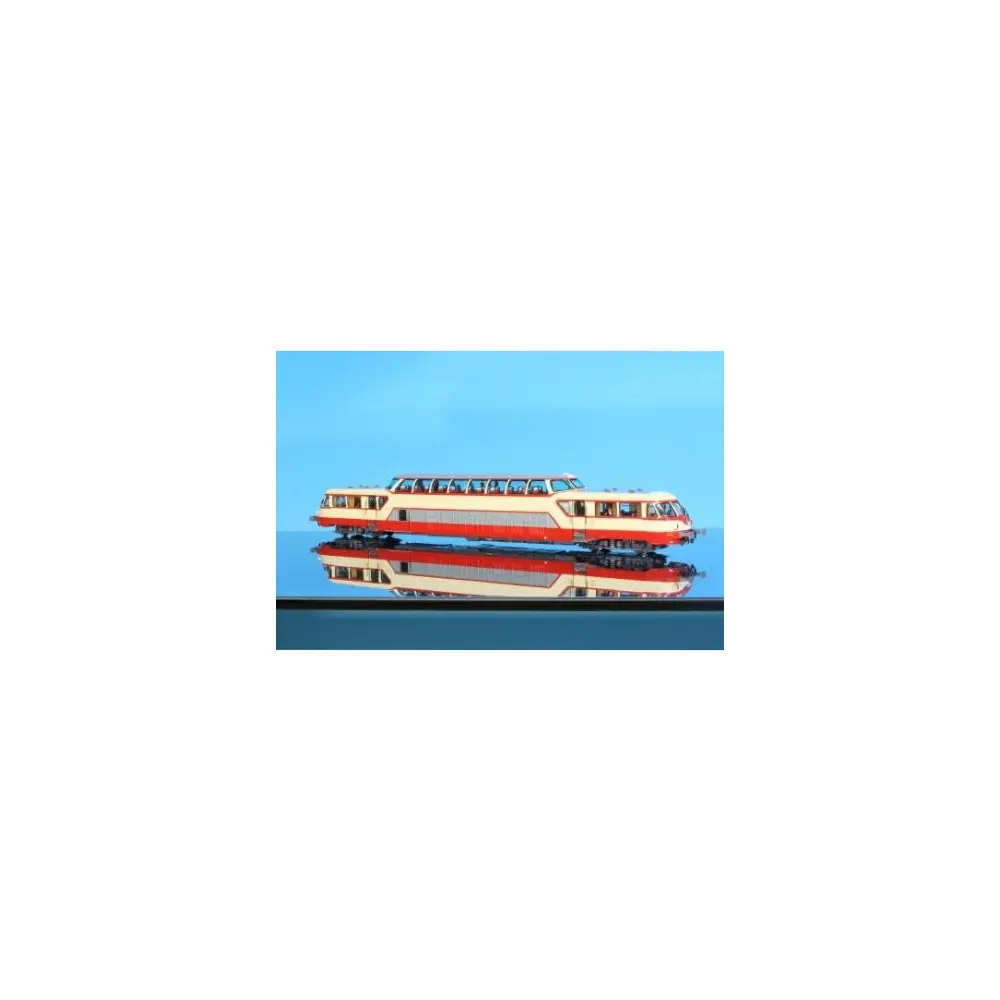 Autorail diesel panoramique X-4207 crème et rouge, toit gris - Mistral 21-02-S006 - HO 1/87 - SNCF - Ep IV - Analogique - 2R