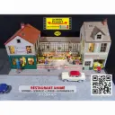 Restaurant animé (Serveur + Serveuse + Laveur de carreaux + Automobiliste) - Régions et compagnies QUAA34 - HO 1/87