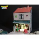 Mini-façade avec marchand de fruits et légumes + couple de fruitiers - Régions et compagnies FAC035 - HO 1/87