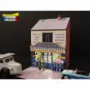Mini-façade avec droguerie + couple de droguistes - Régions et compagnies FAC027 - HO 1/87