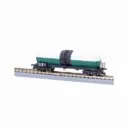 Wagon citerne longue ANF, Simotra vert/blanc - Azar Models W05-Sl2 - Z 1/220 - SNCF - Ep IV - 2R