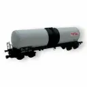Wagon citerne longue ANF, TOTAL Simotra gris/noir - Azar Models W05-TO2 - Z 1/220 - SNCF - Ep IV - 2R