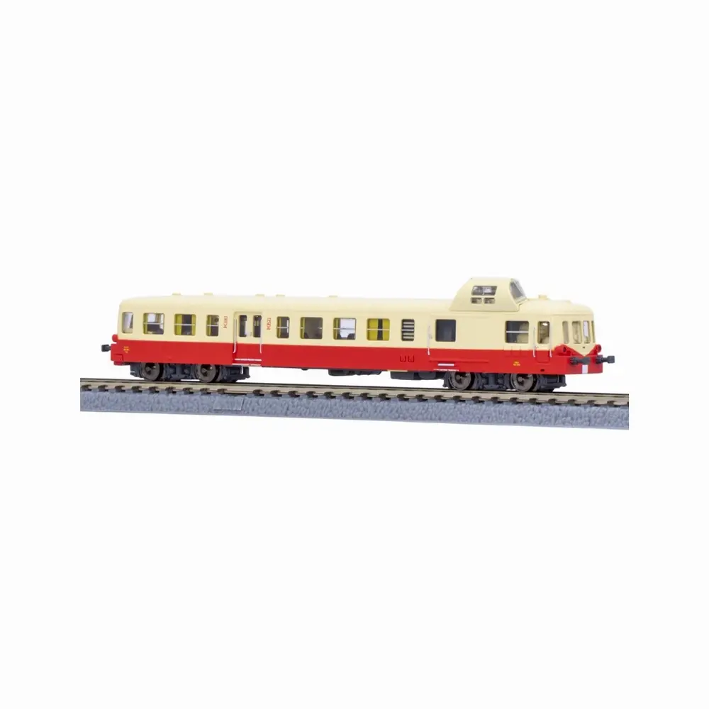 Autorail X3800 Picasso, X3879 rouge/crème - Azar Models A02-02A - Z 1/220 - SNCF - Ep III-IV - Analogique - 2R