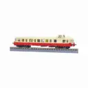 Autorail X3800 Picasso, X3879 rouge/crème - Azar Models A02-02A - Z 1/220 - SNCF - Ep III-IV - Analogique - 2R
