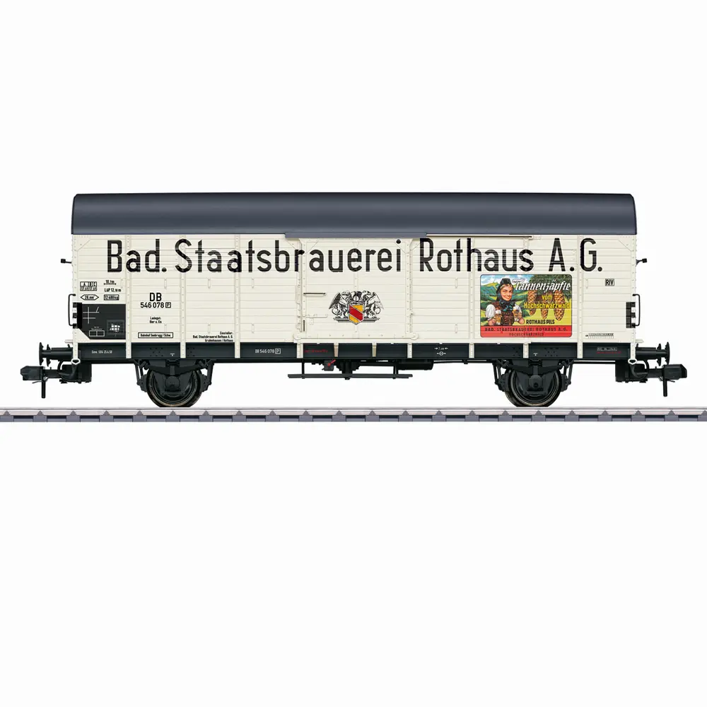 Wagon marchandises couvert GL 11 "Tannenzäpfle" (célèbre bière de la haute Forêt Noire) - Märklin 58837 - I 1/32 - Ep III - 3R