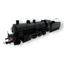 Locomotive à vapeur 140 C 158, avec tender 18 B 521 (région Ouest), livrée noire avec cercles de chaudière en laiton poli - Jouef HJ2416 - HO 1/87 - SNCF - Ep III - Digital - 2R