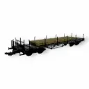 Wagon plat ancien type SS 15 chargé de rails - Roco 46490 - HO 1/87 - DB - Ep III - 2R