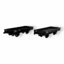 Set de 2 wagons plats OCEM 19 - Ree Modèles WB358 - HO 1/87 - ETAT - Ep II - 2R