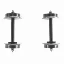 2 essieux standard DC-NEM, isolé d'un côté, Ø 9 mm - Roco 40194 - HO 1/87 - 2R