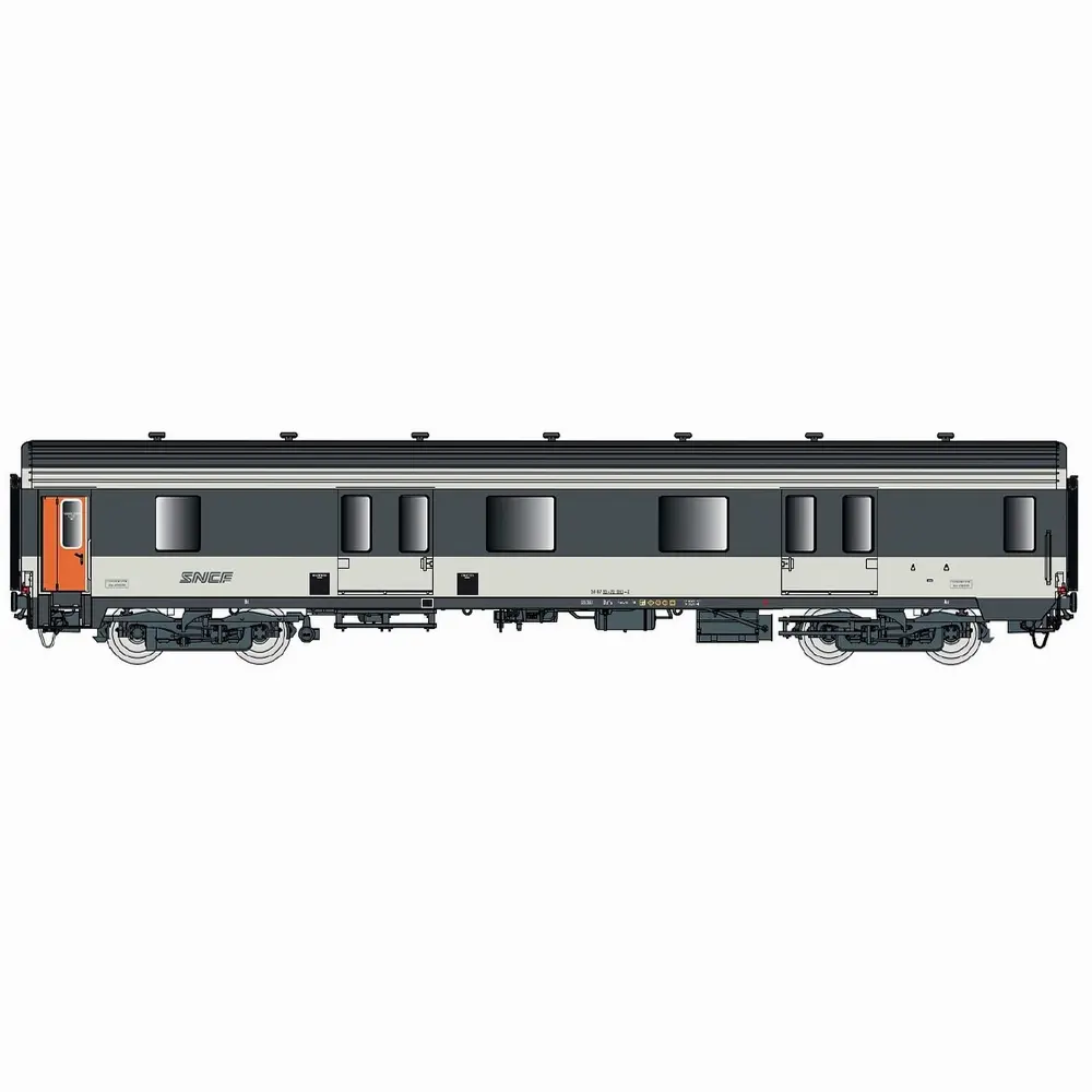 Fourgon MC 76 Dd2s, livrée Corail & logo nouille - LS Models 31236 - HO 1/87 - SNCF - Ep IV-V - 2R