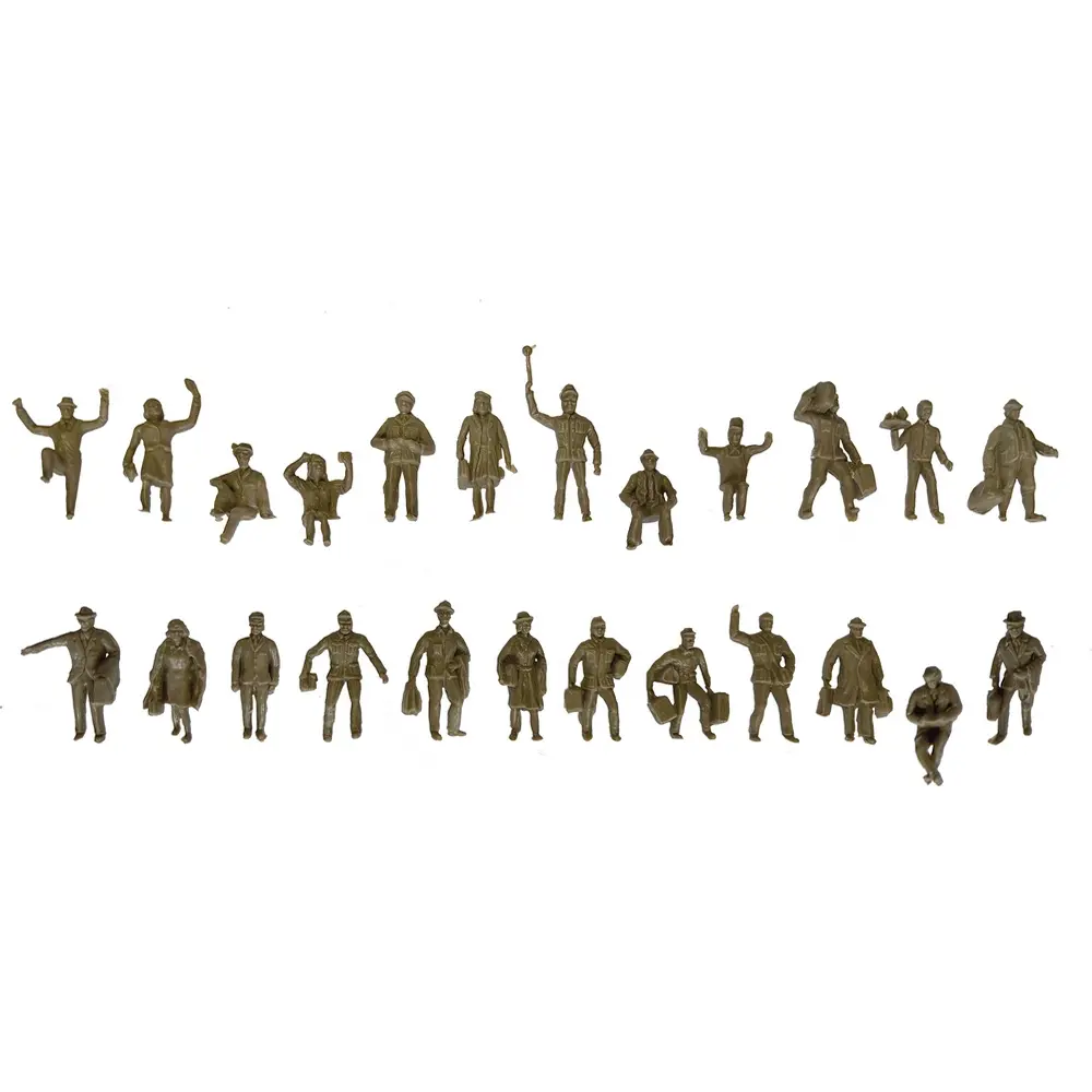 24 figurines non peintes - Roco 40000 - HO 1/87