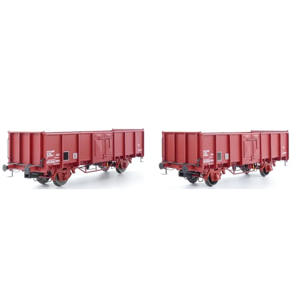 Set de 2 wagons tombereaux UIC II type .E - Exact Train 23955 - HO 1/87 - SNCF - Ep V - 2R