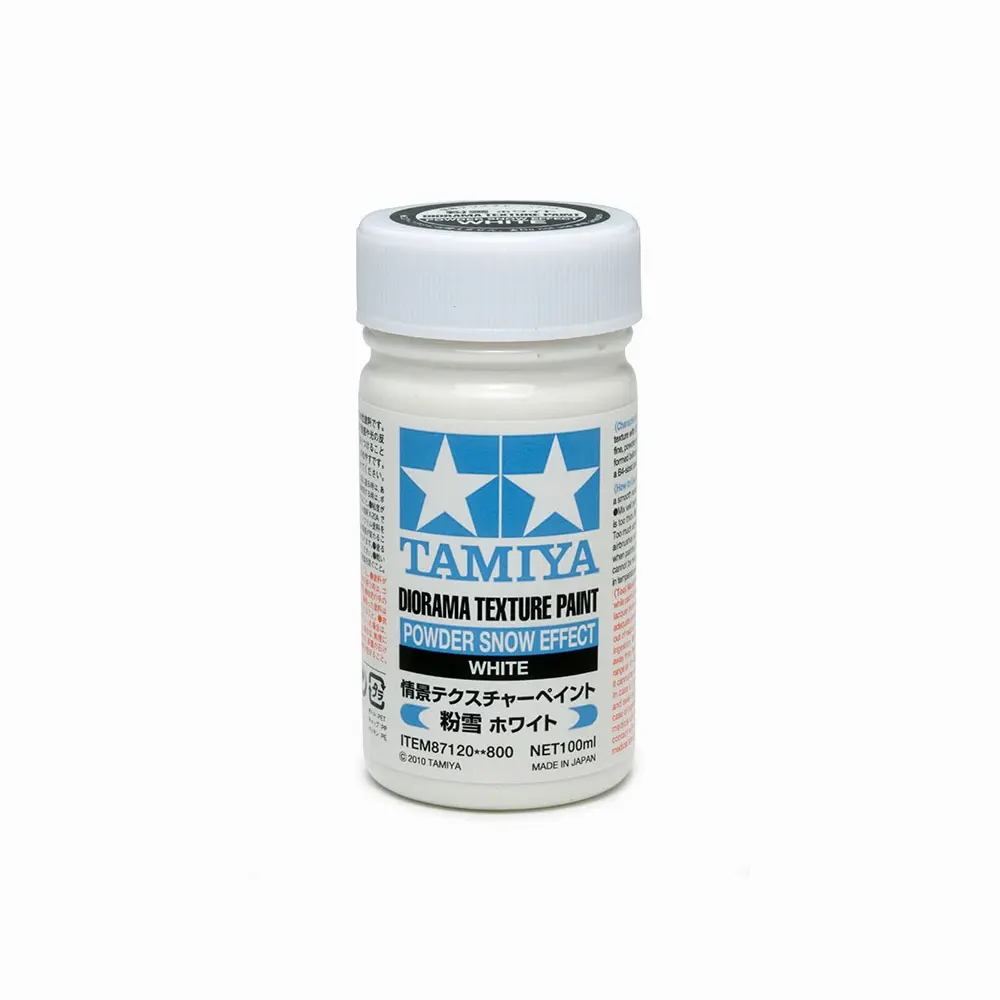 Peinture texturée pour Diorama, effet neige poudreuse, blanc - Tamiya 87120 - 100 ml