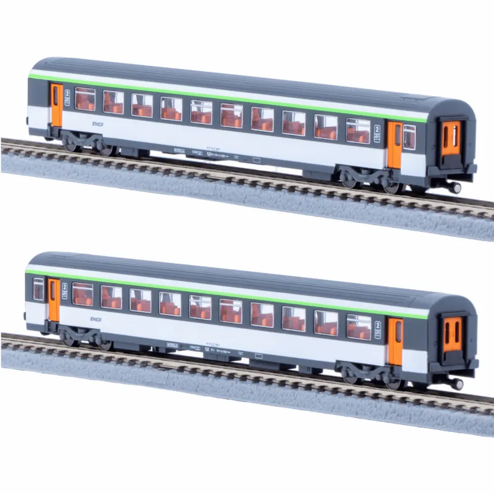 Set de 2 voitures voyageurs Corail VTU - Azar Models V01-0NP2 - Z 1/220 - SNCF - Ep IV - 2R