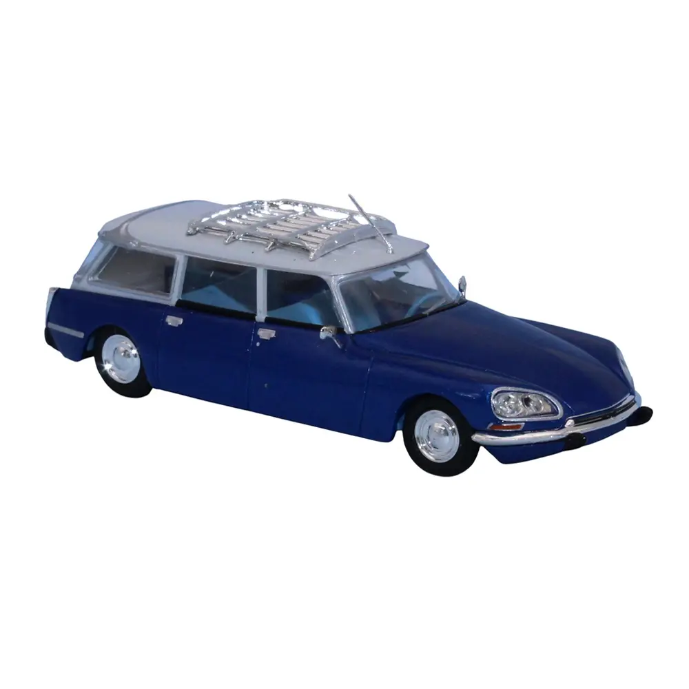 Citroën ID 21 break, bleu foncé métallisé/gris, 1968 - SAI 2862 - HO 1/87