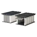 Set de 2 garages pour voitures - Auhagen 11420 - HO 1/87