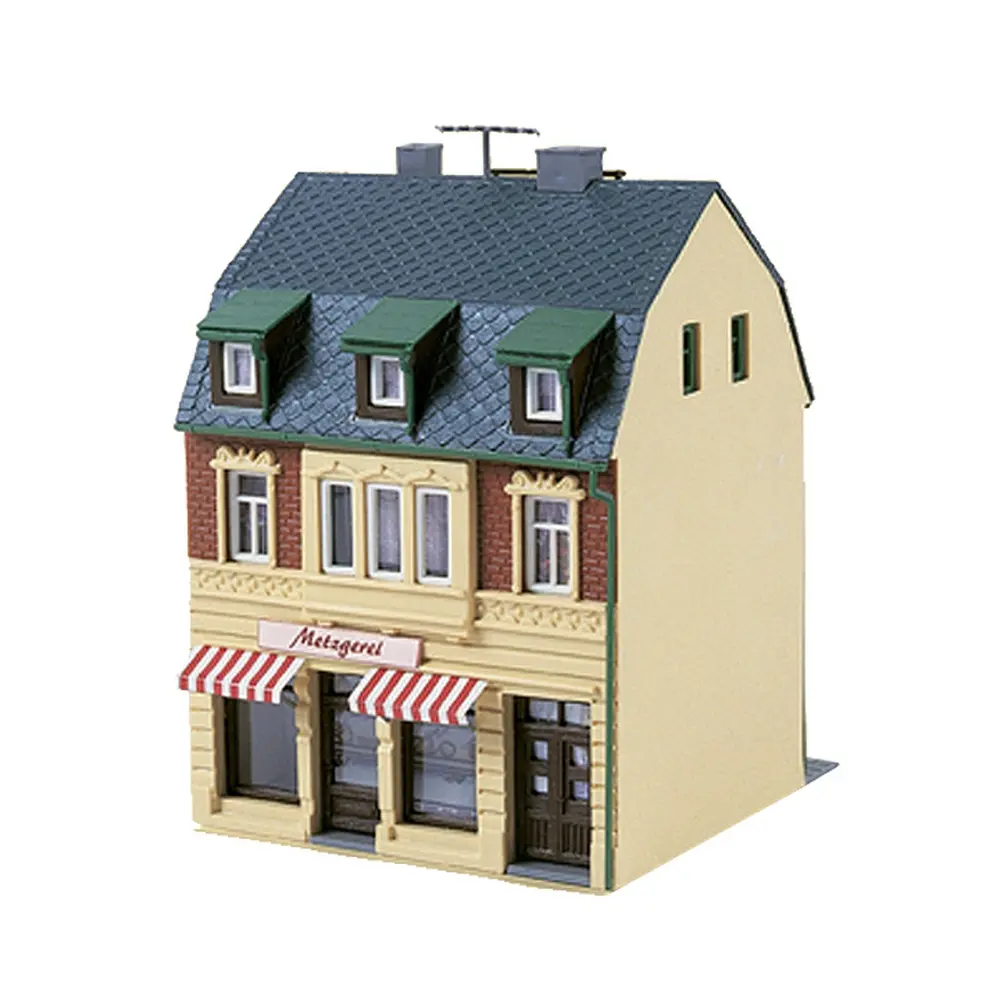 Boucherie charcuterie avec habitation - Auhagen 12248 - HO 1/87