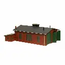 Remise pour 2 locomotives en briques et colombages - Auhagen 14470 - N 1/160