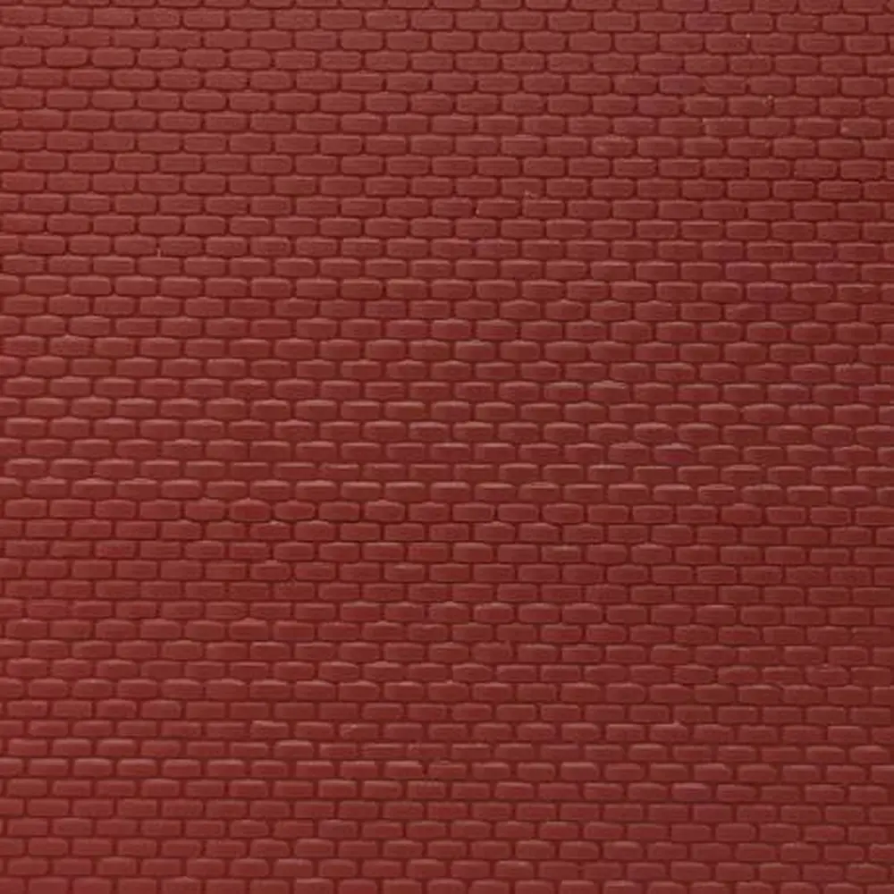 Plaque Plastique Mur Briques Rouge - AUHAGEN 52412 - HO : 1/87