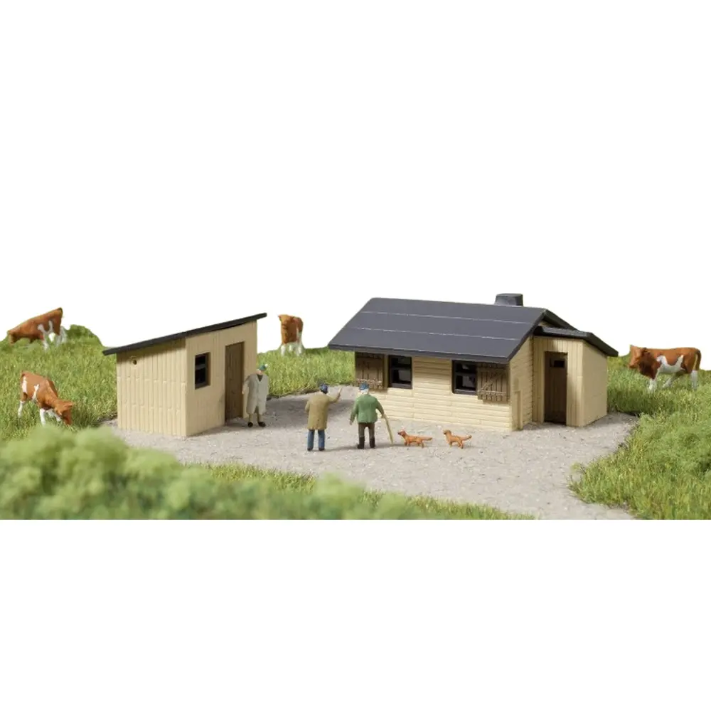 Lot de 2 Hangars de Montagne - Auhagen 14474 - N : 1/160
