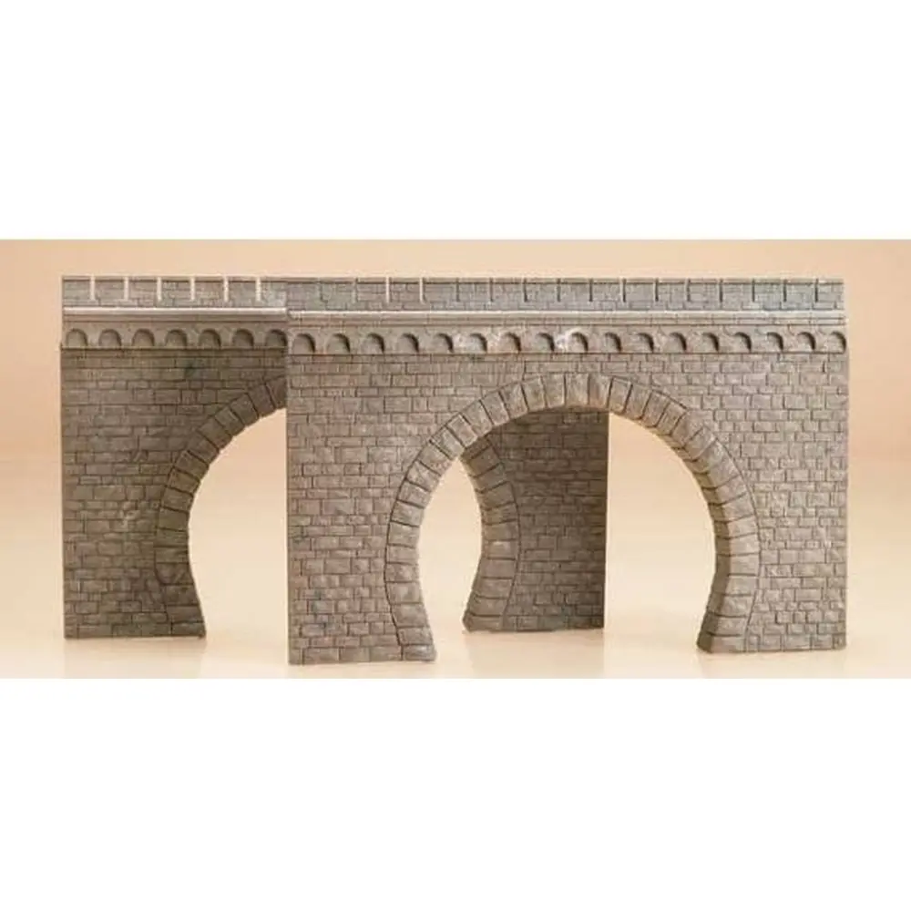 Pack de 2 Entrées de Tunnels - 2 Voies - Auhagen 41587 - HO : 1/87