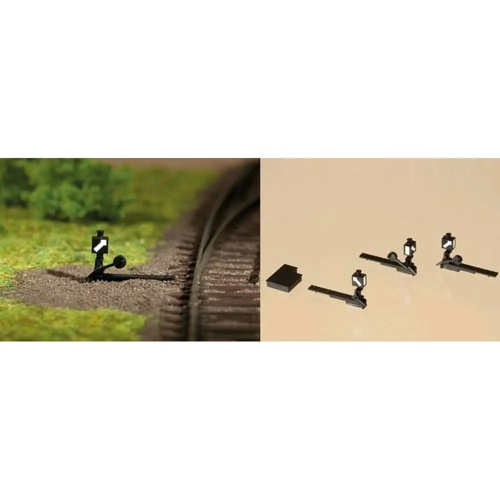 Lot de six lanternes d'aiguillage factices - HO 1/87 - Auhagen 41618