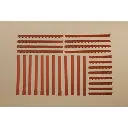 Piliers et frises de briques rouges AUHAGEN 80402 HO 1/87