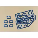 Fenêtre M bleues HO 1/87