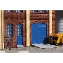 Portails et portes bleus, marches, rampes HO 1/87