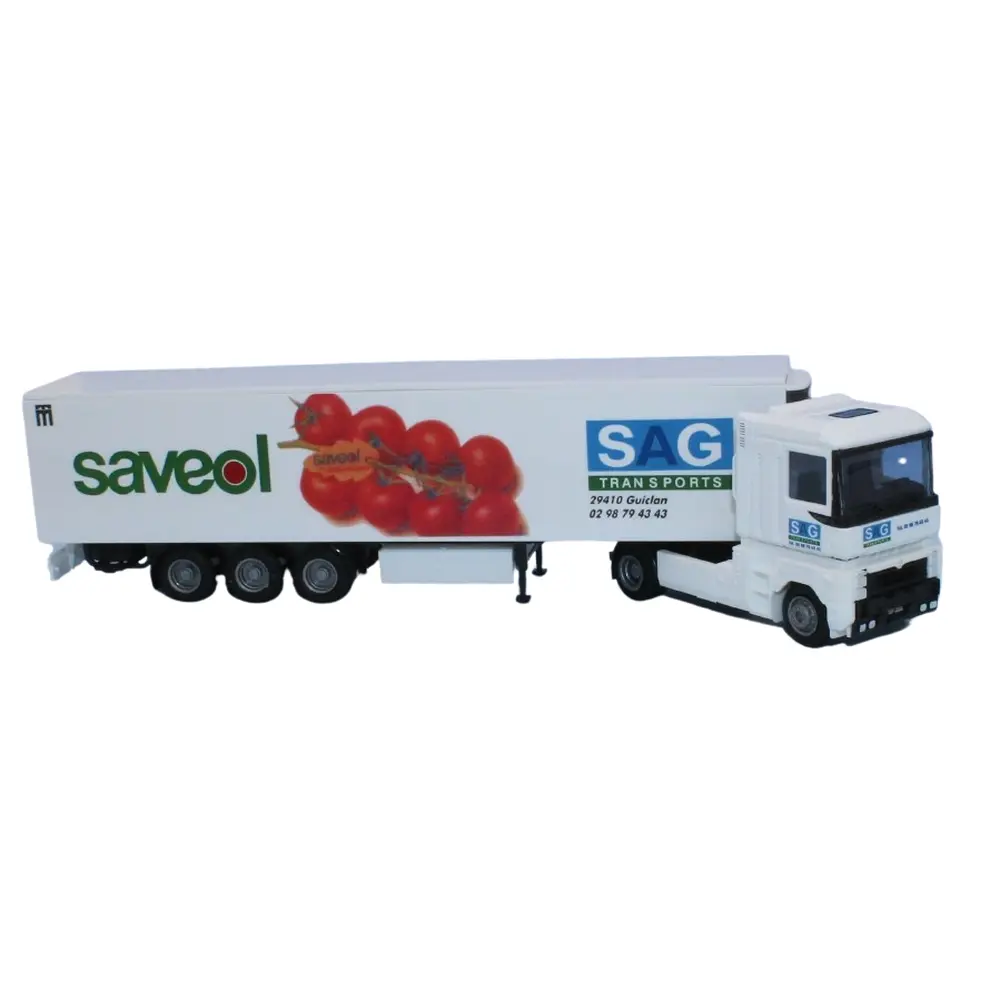 Semi-remorque frigorifique Renault Magnum / SAG Saveol - Awm 54501 - HO 1/87