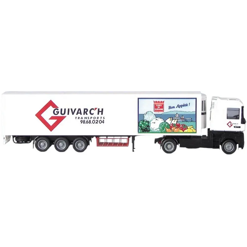 Semi remorque frigorifique renault ae livré GUIVARCH TRANSPORTS - AWM 54514 - HO 1/87